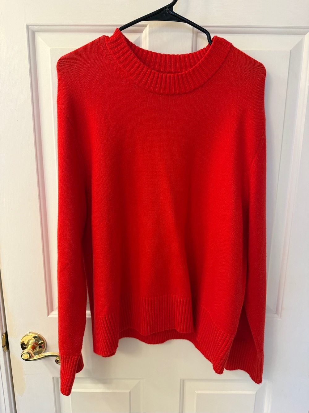🩷 a new day Red Crewneck Sweater - Lightweight Knit 🩷